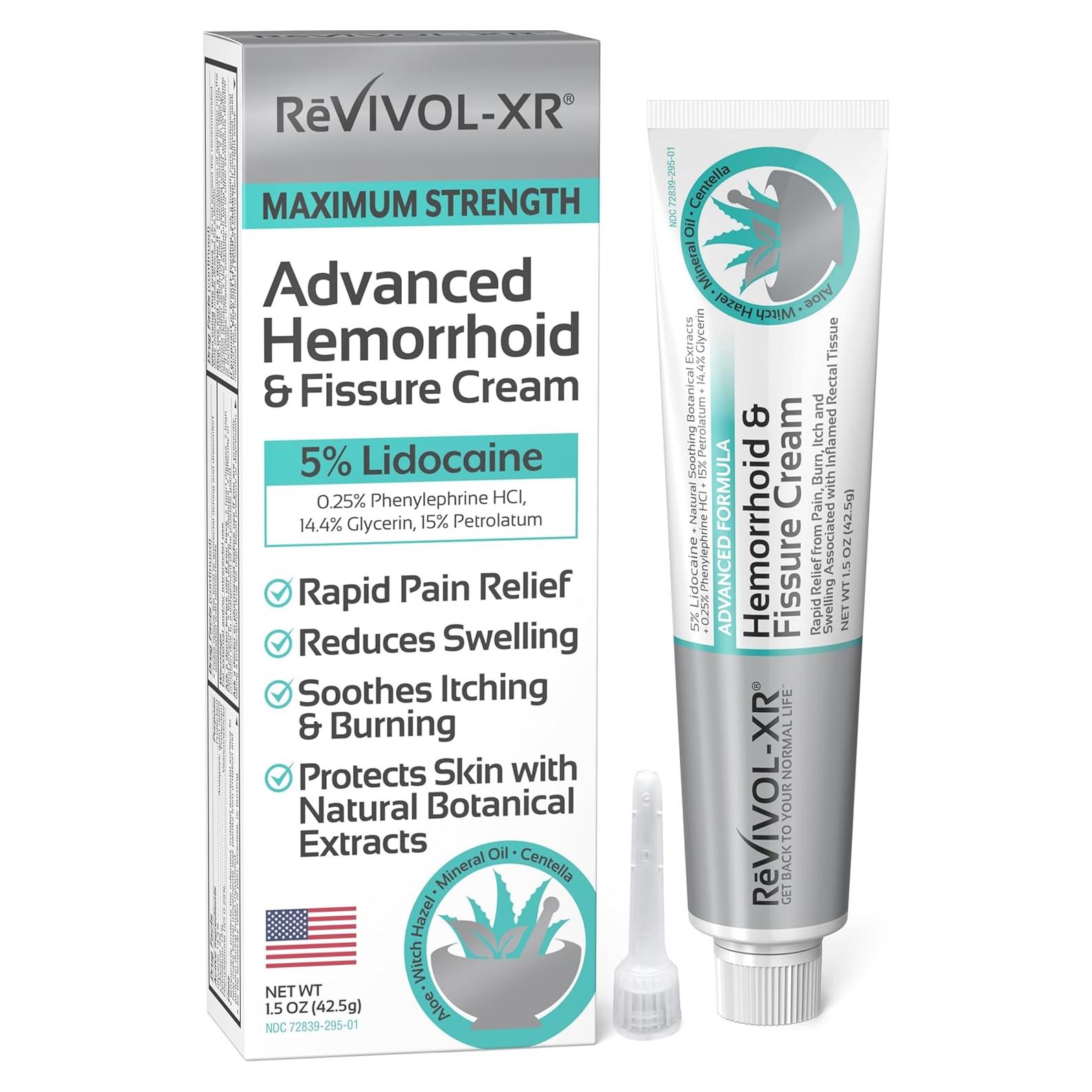 Crema para Hemorroides Revivol-XR 5% Lidocaína 42.5g