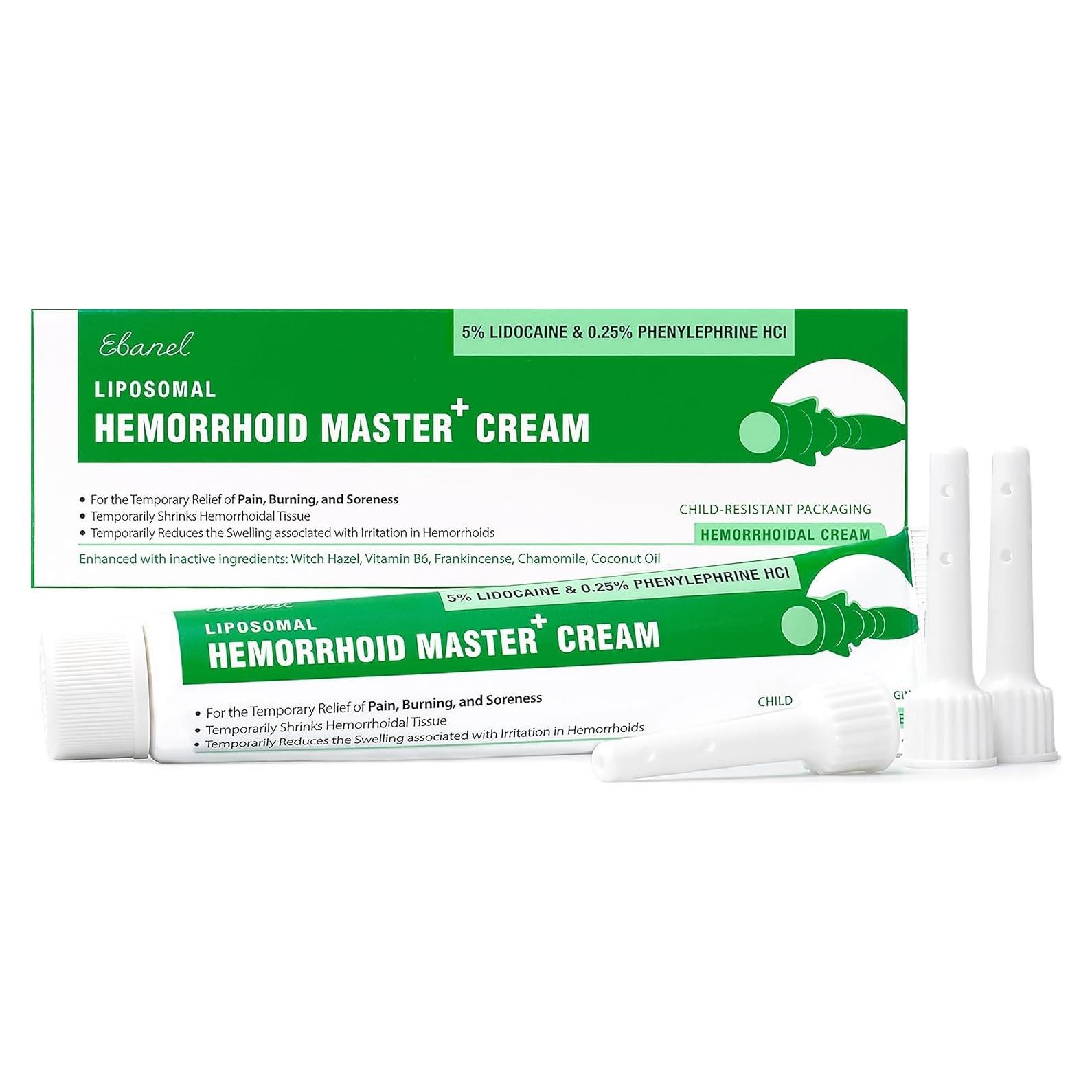 Crema para Hemorroides Ebanel 5% Lidocaína 30g Alivio Rápido