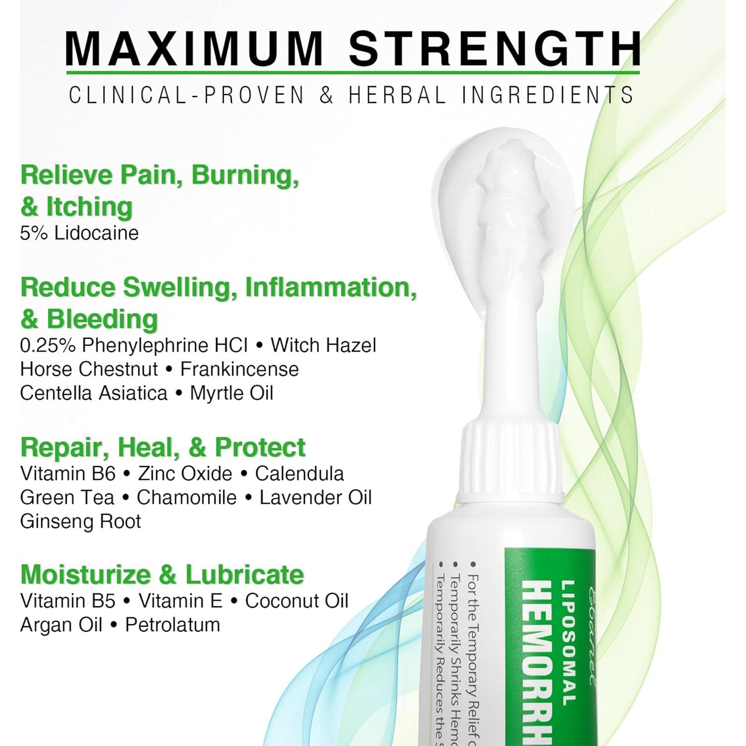 Crema para Hemorroides Ebanel 5% Lidocaína 30g Alivio Rápido