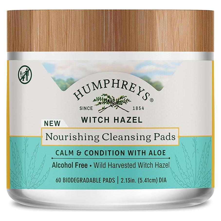 Discos Limpiadores Nutritivos Humphreys con Hamamelis y Aloe - 60 Unidades