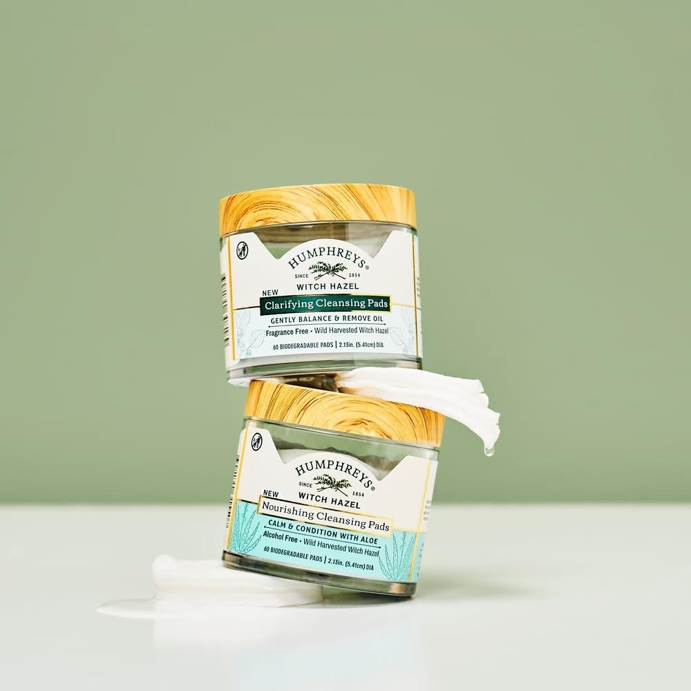 Discos Limpiadores Nutritivos Humphreys con Hamamelis y Aloe - 60 Unidades