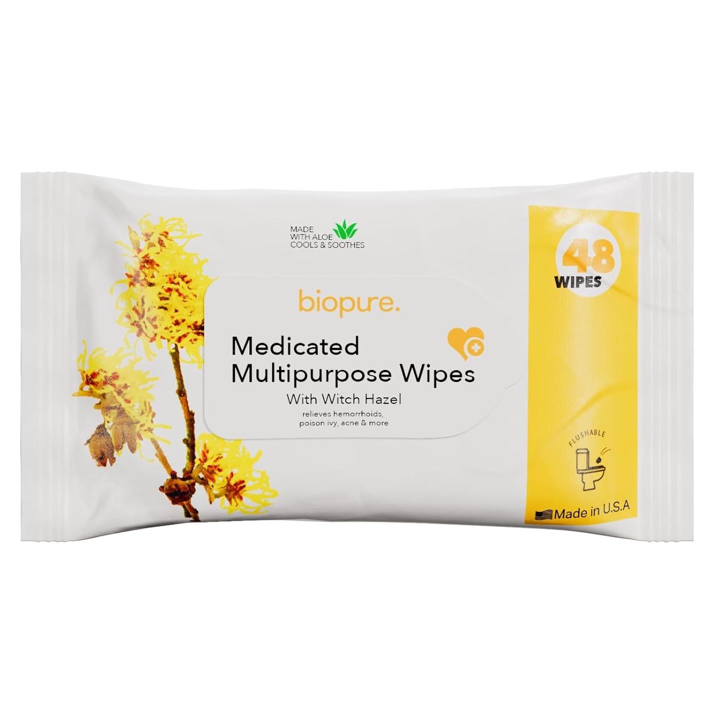 Toallitas Astringentes Hamamelis Quest 48 Unidades con Aloe Vera