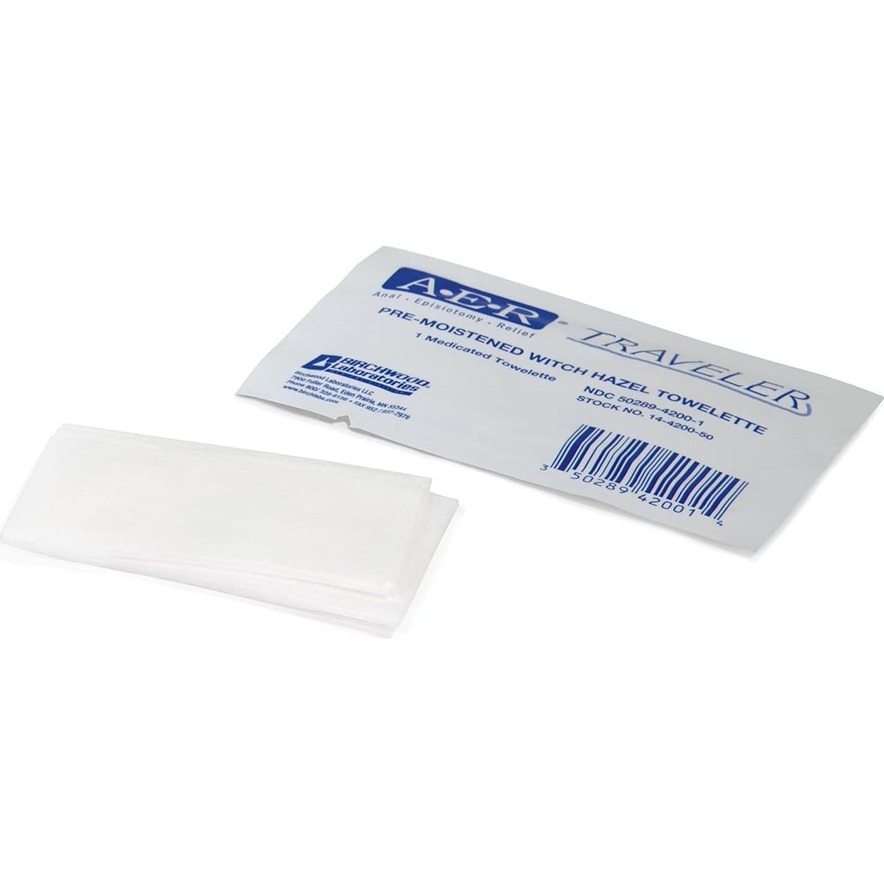 Toallitas de Hamamelis Birchwood Traveler - 50 Unidades 12.7x12.7cm