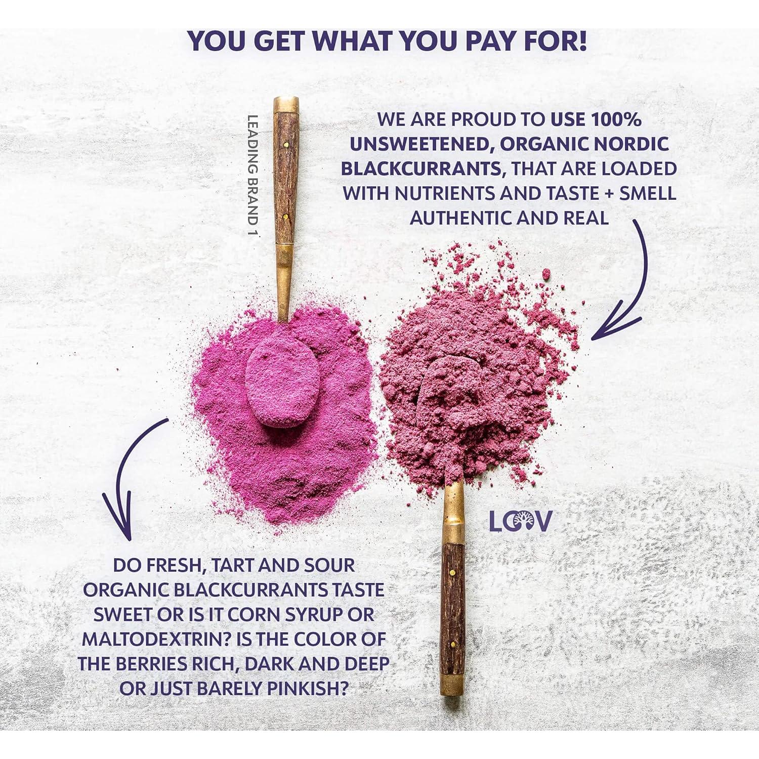 Polvo de Grosella Negra Orgánico LOOV 170g - Antioxidantes Naturales