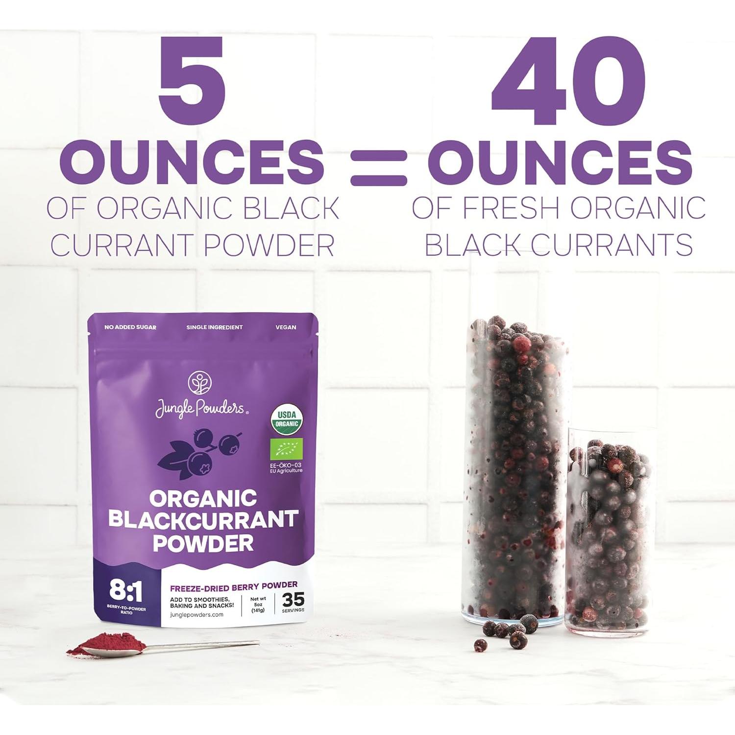 Polvo de Grosella Negra Orgánico 141.75 g - Jungle Powders