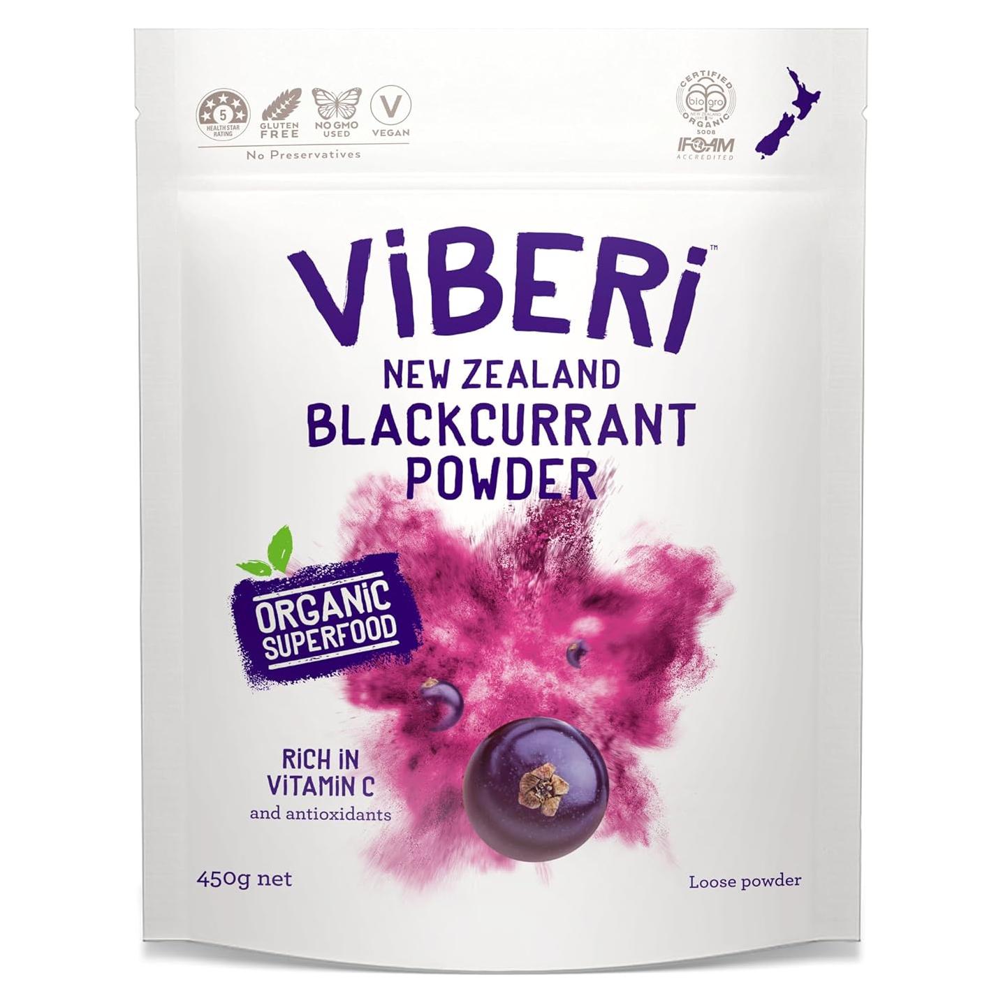 Polvo de Grosella Negra Orgánica ViBERi 450g - Vitamina C