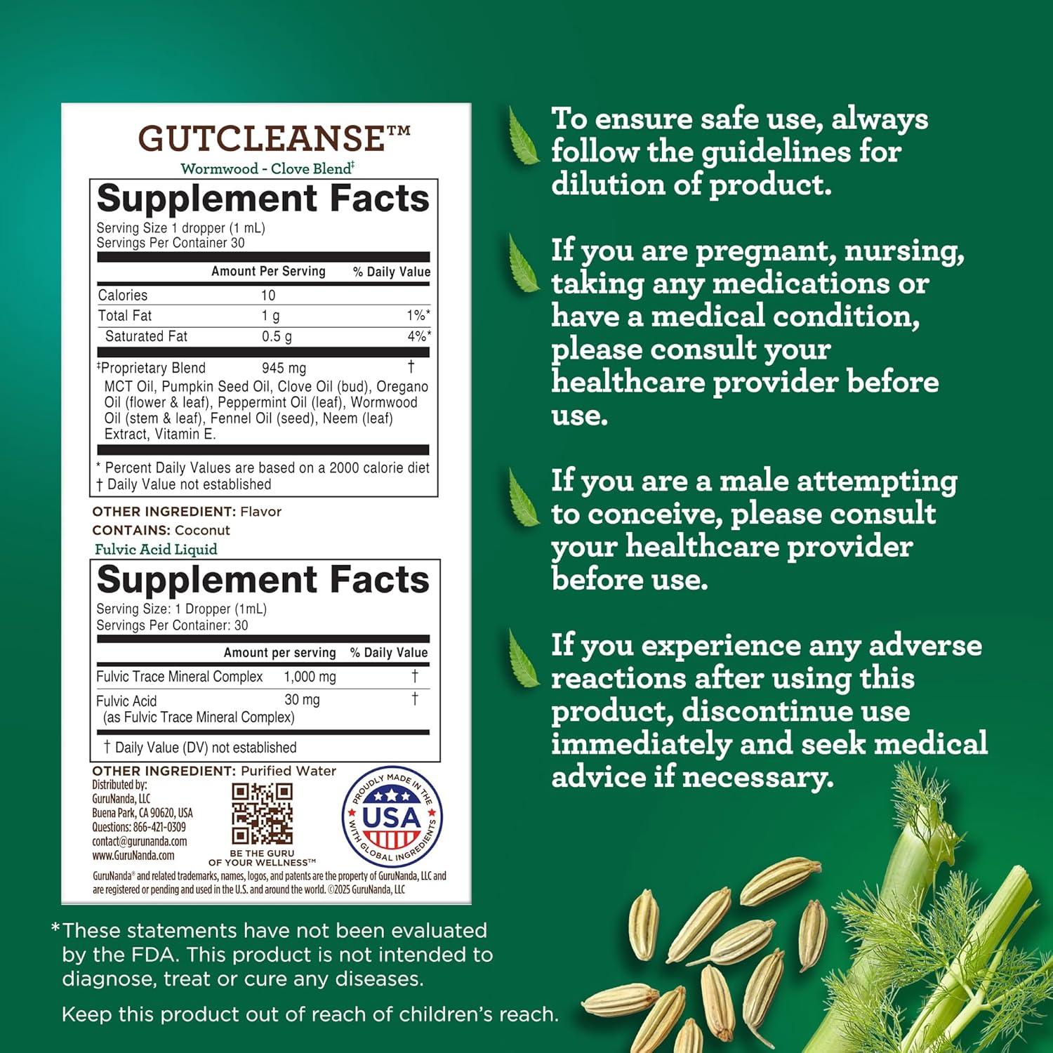 Kit de Limpieza Intestinal GuruNanda 2 Pasos 170g - Digestión