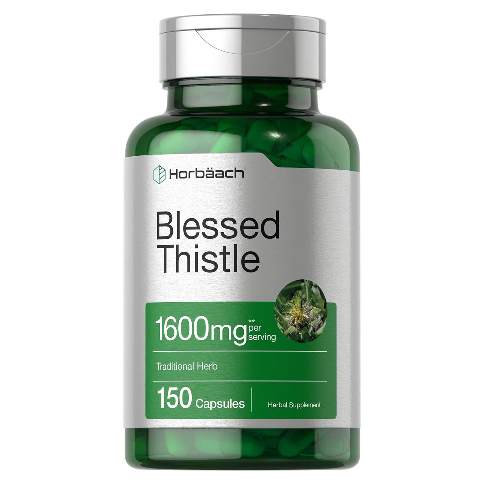 Cápsulas de Cardo Bendito Horbaach 1600 mg - 150 Unidades