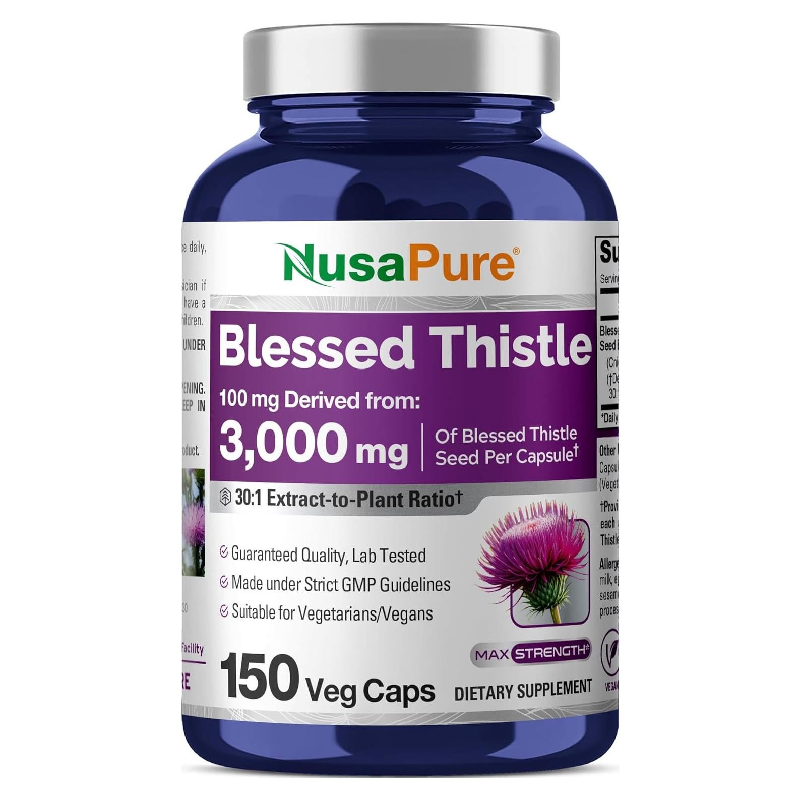 Extracto de Semilla de Cardo Bendito NusaPure 100 mg Vegano