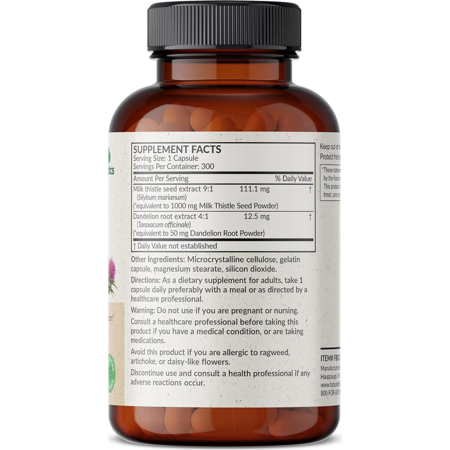 Futurebiotics Cardo Mariano 300 Cápsulas - Soporte Hepático