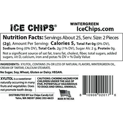 Caramelos Ice Chips Menta 150g - Sin Azúcar, 3 Paquetes