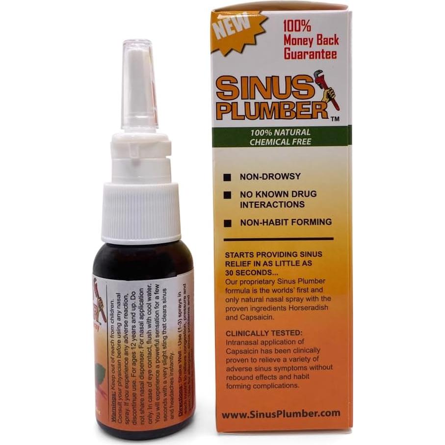 Spray Nasal Sinus Plumber 29.57 ml - Alivio Alergias y Congestión