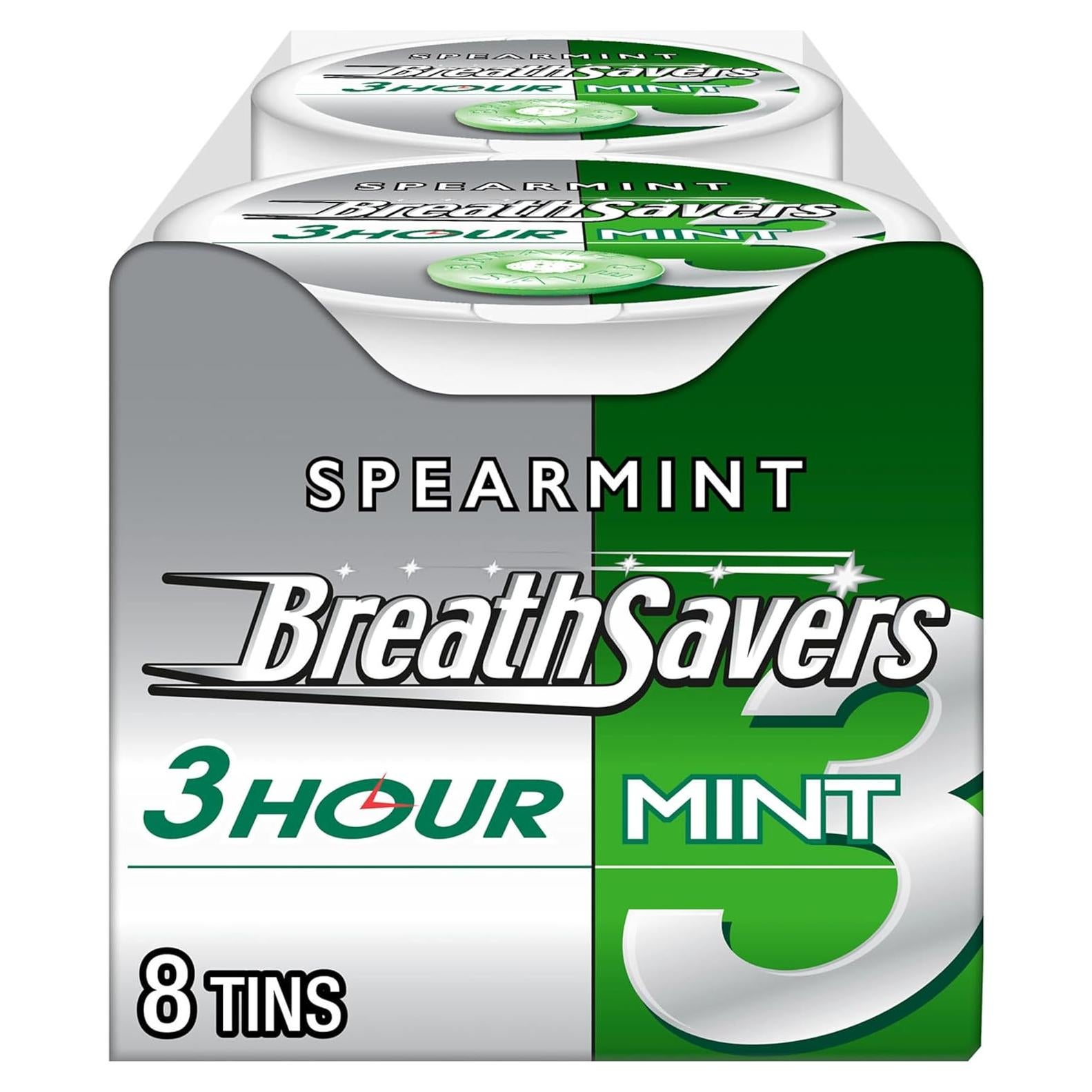 Mentitas sin Azúcar Breath Savers Espearmint 8 Latas 36g