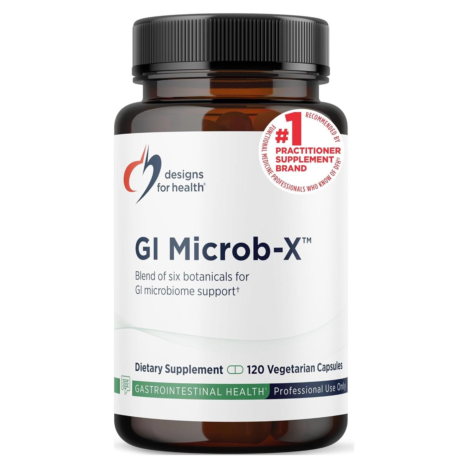 Suplemento Botánico GI Microb-X Diseños para la Salud 120 Cápsulas