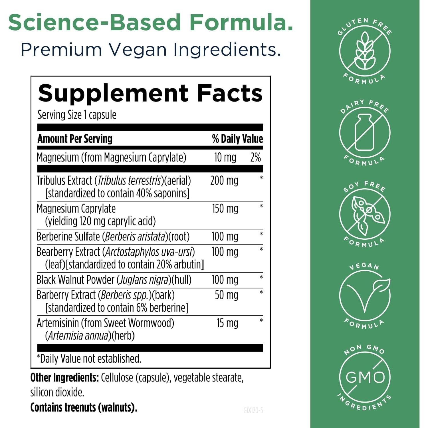 Suplemento Botánico GI Microb-X Diseños para la Salud 120 Cápsulas