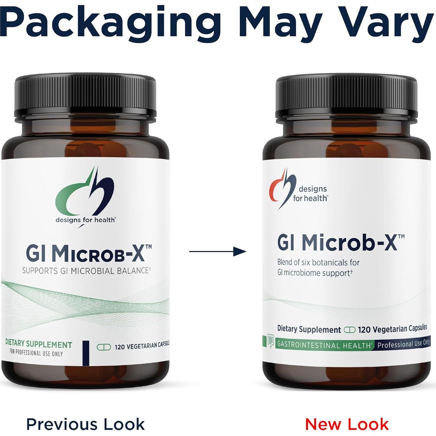 Suplemento Botánico GI Microb-X Diseños para la Salud 120 Cápsulas