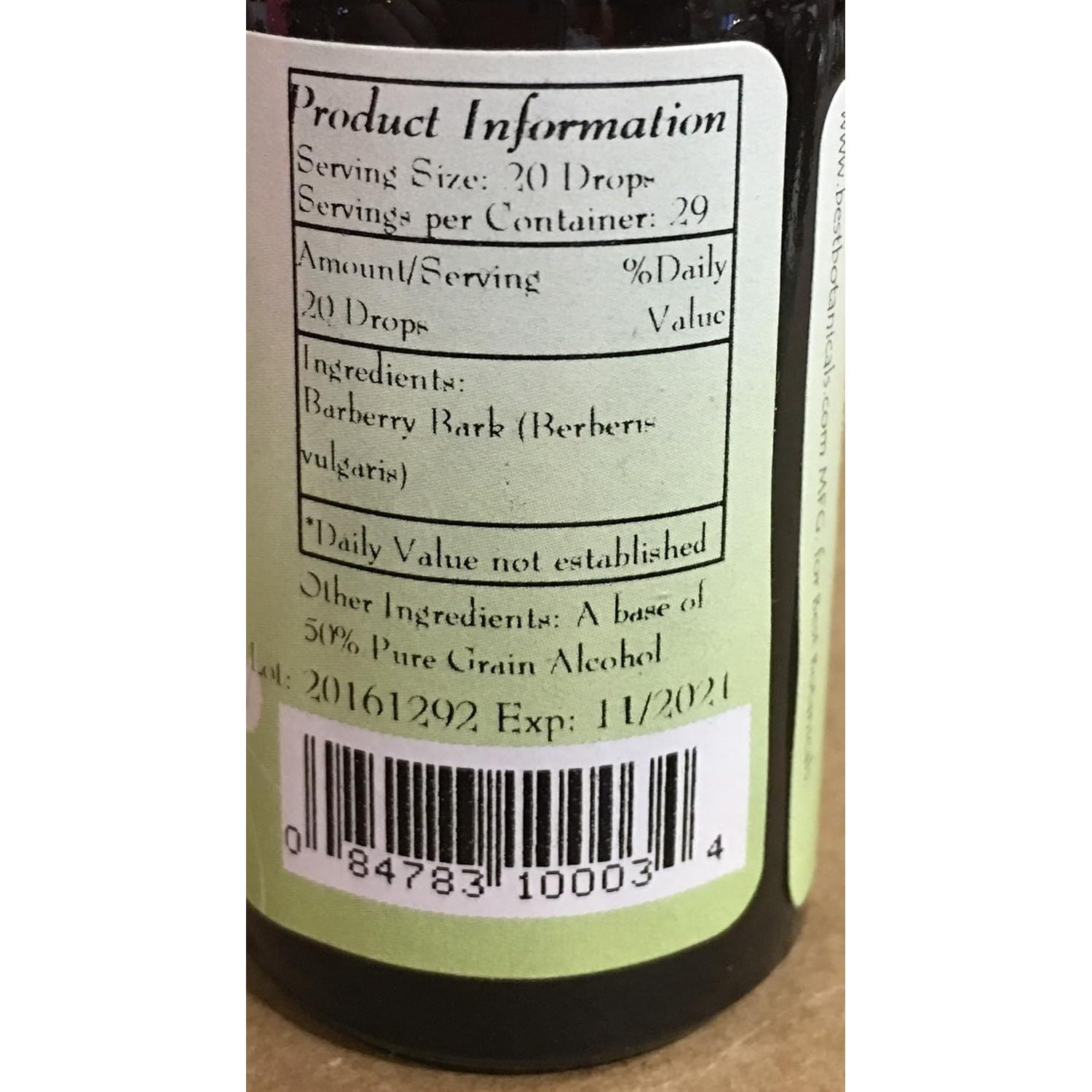 Extracto de corteza de raíz de agracejo Best Botanicals 29.57 ml