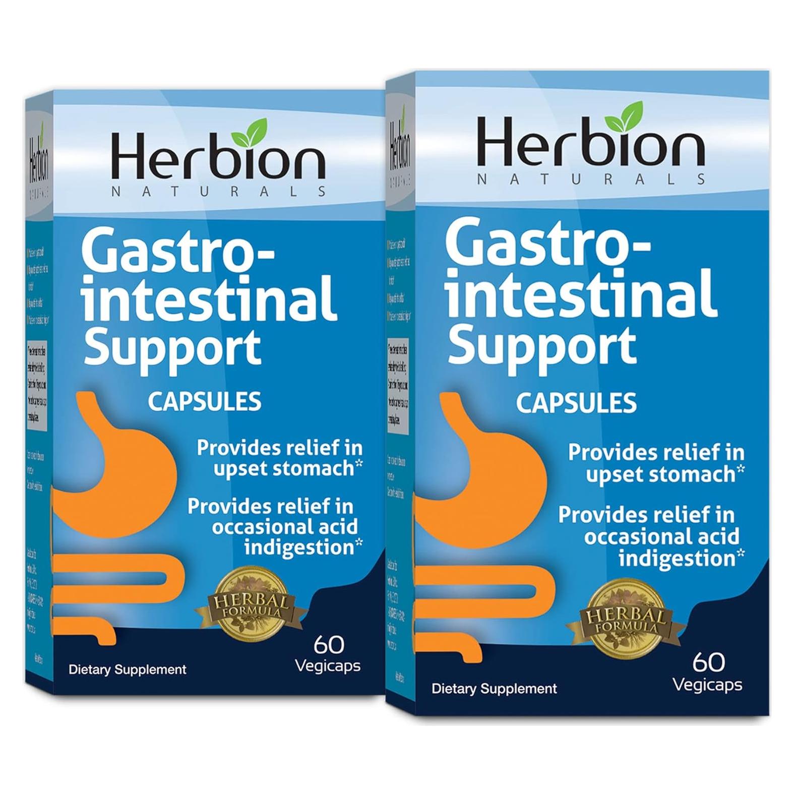 Herbion Naturals Apoyo Gastrointestinal 60 Vegicaps - Paquete de 2