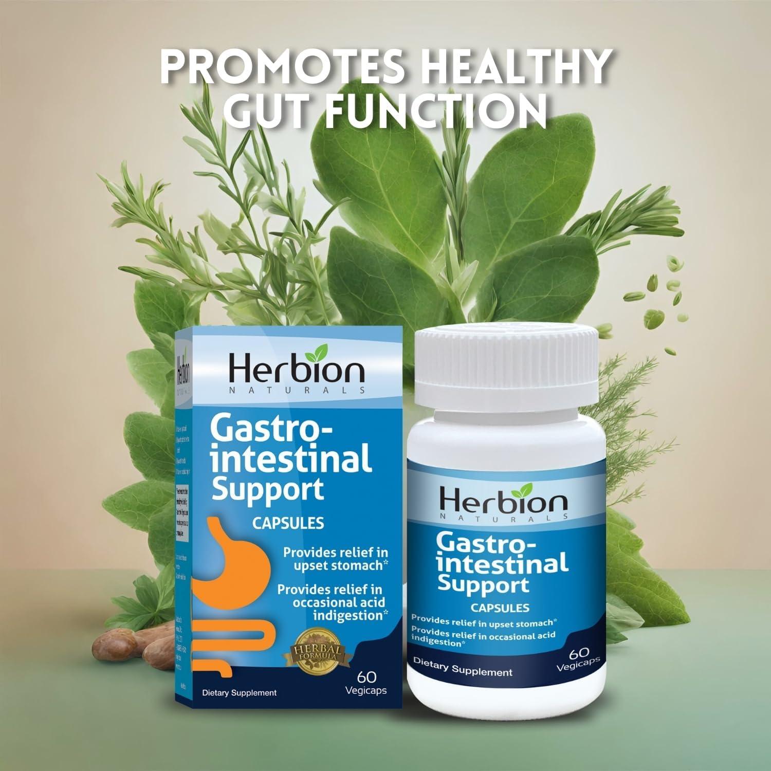 Herbion Naturals Apoyo Gastrointestinal 60 Vegicaps - Paquete de 2
