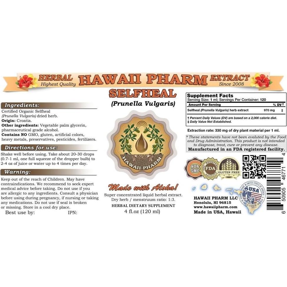 Extracto líquido de autocuración Prunella Vulgaris 59 ml Hawaii Pharm