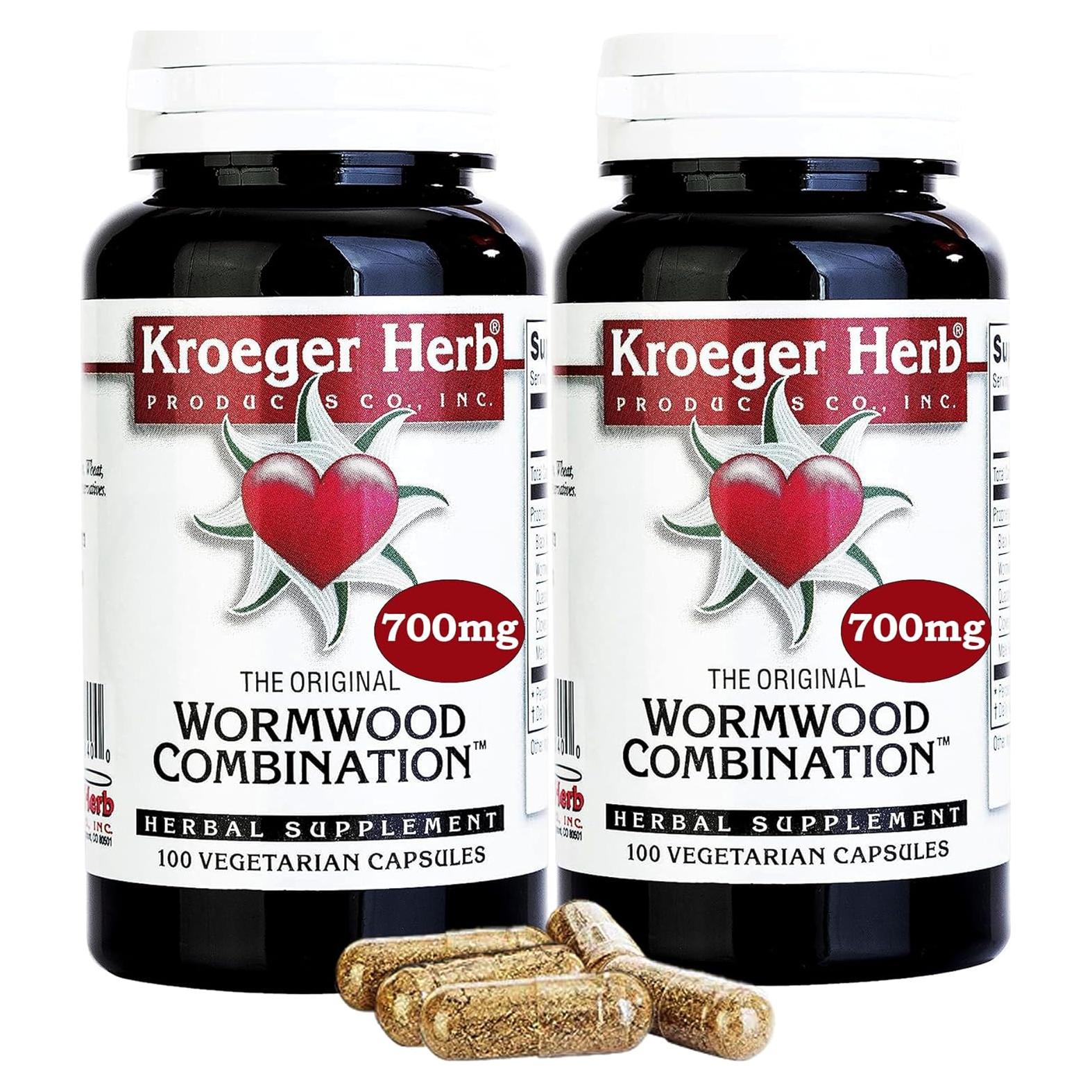 Cápsulas de Ajenjo Kroeger - Detox Natural, 200 Unidades