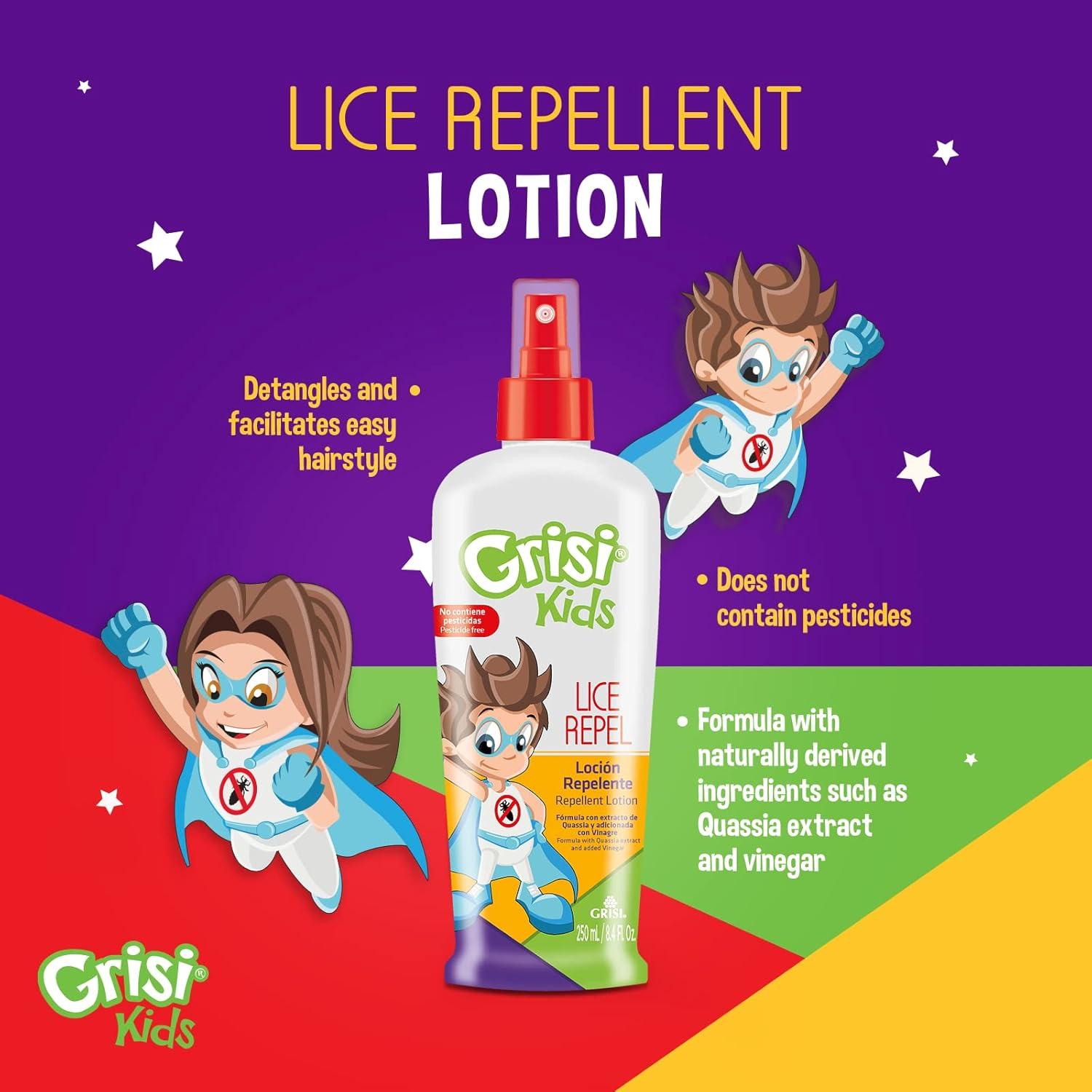 Champú Grisi Kids 300 ml - Limpiador y Repelente de Piojos