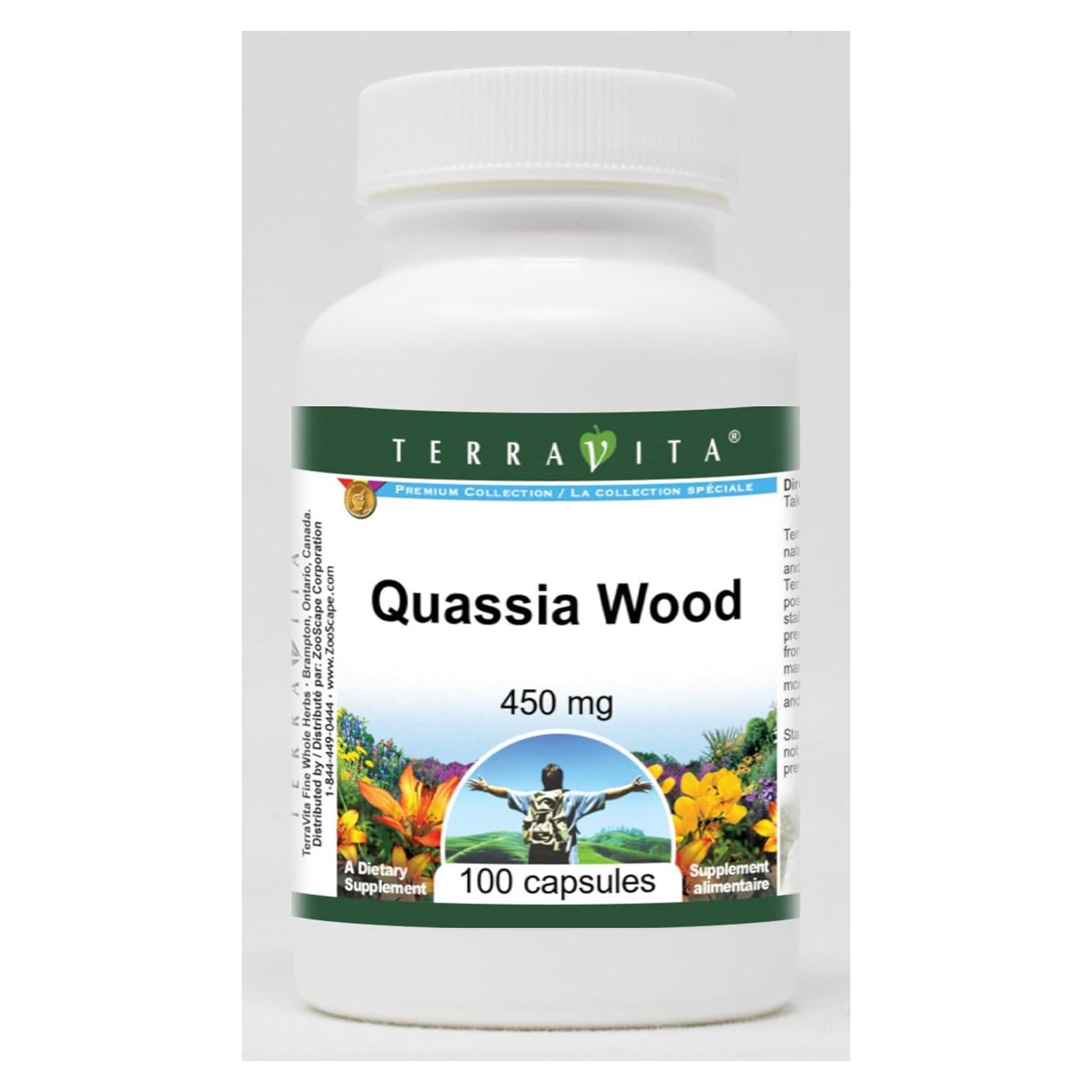 Cápsulas de Madera de Quassia 450 mg TerraVita - 100 Unidades