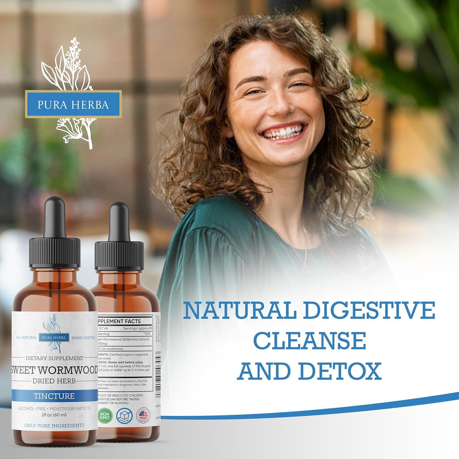 Gotas de Ajenjo Dulce Orgánico Pura Herba 59 ml - Desintoxicación