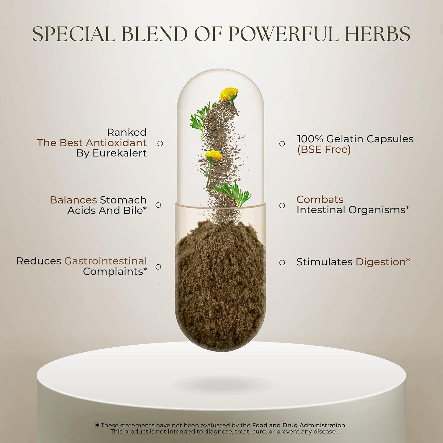 Suplemento Digestivo Dr. Clark Wormwood Super W Blend 330 mg - 100 Cápsulas