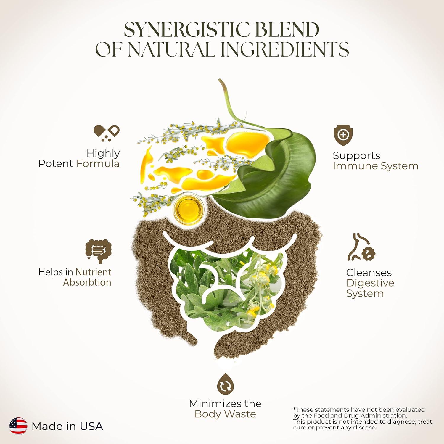 Suplemento Digestivo Dr. Clark Wormwood Super W Blend 330 mg - 100 Cápsulas