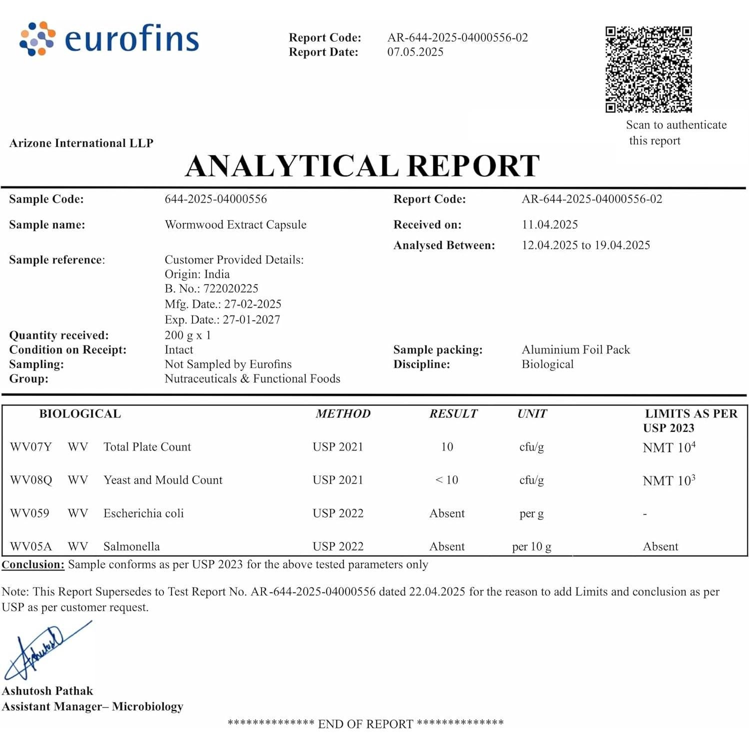 Suplemento Herbal Stay Alive Ajenjo Dulce 120 Cápsulas Veganas