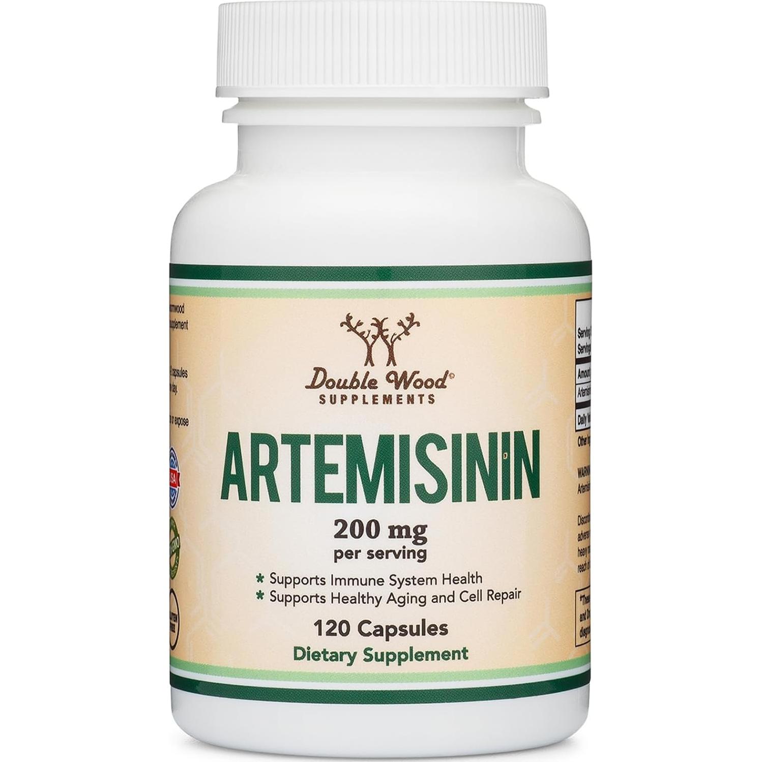 Artemisinina 200mg Double Wood - 120 Cápsulas Veganas