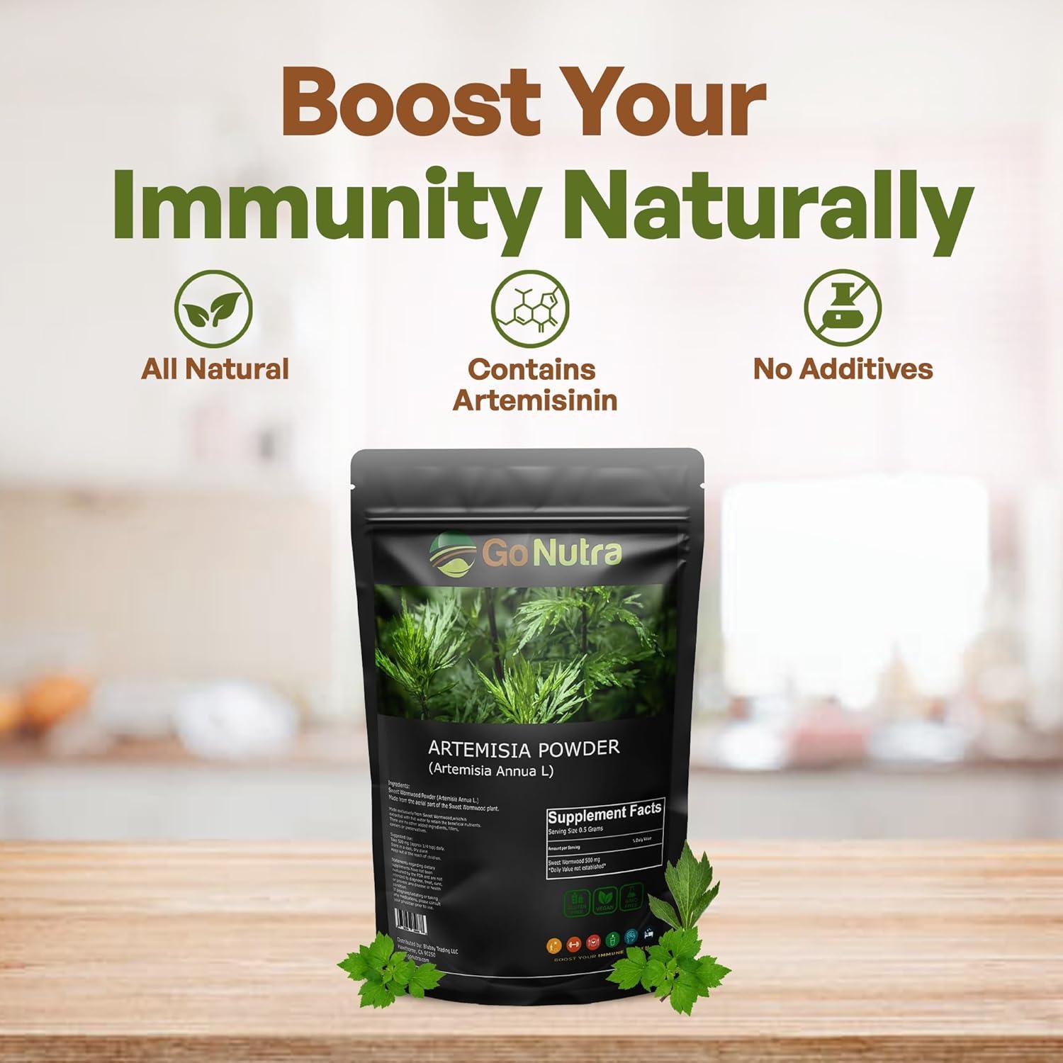 Polvo de Ajenjo Dulce Go Nutra 227 g - Artemisia Annua Puro