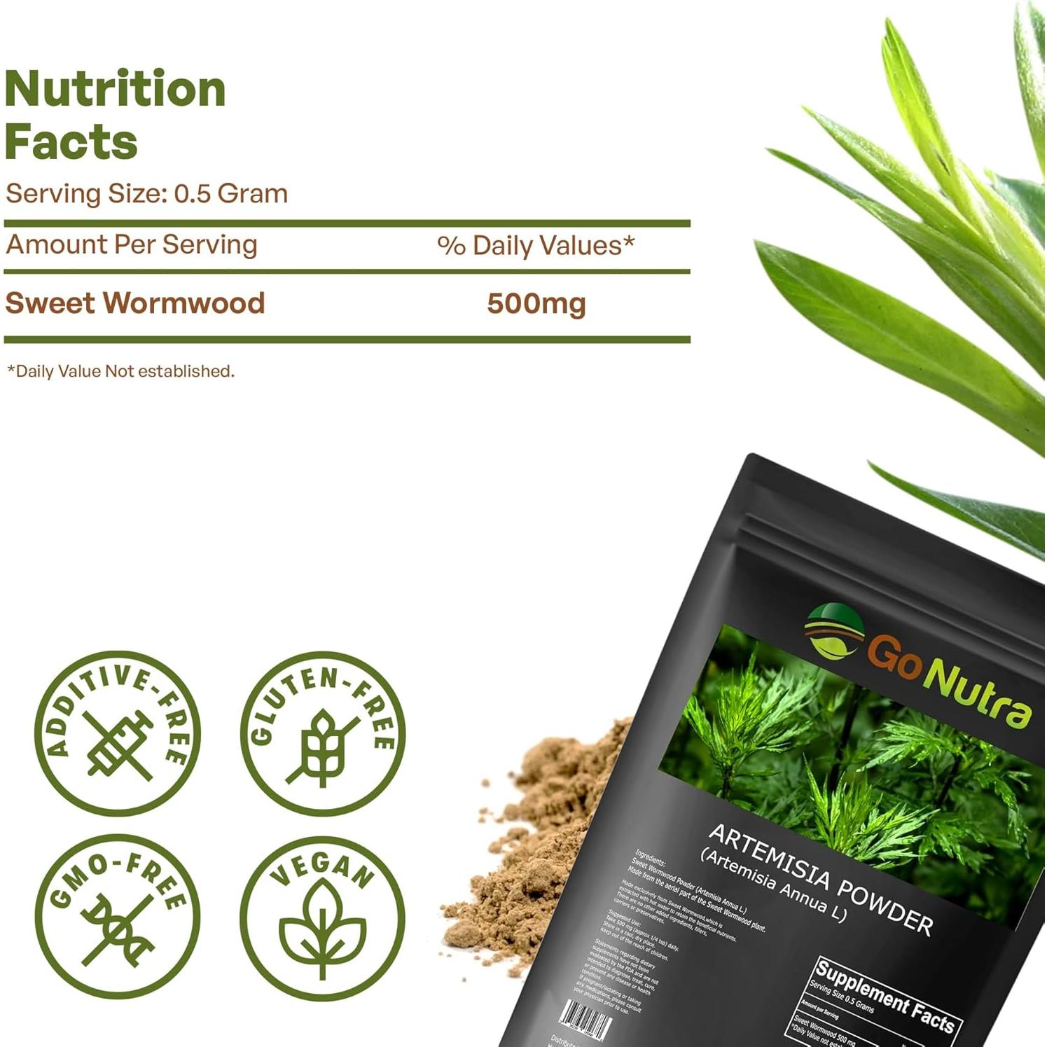 Polvo de Ajenjo Dulce Go Nutra 227 g - Artemisia Annua Puro