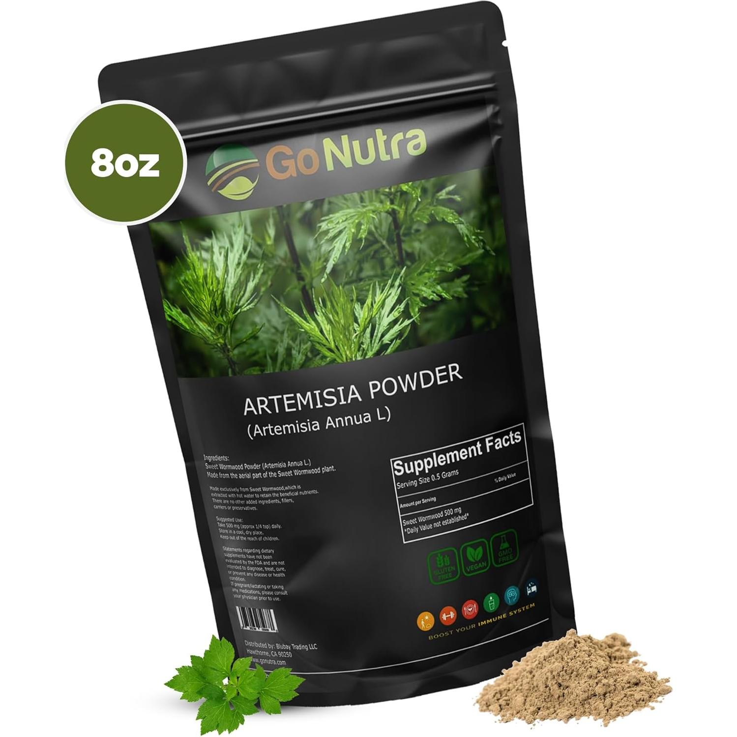 Polvo de Ajenjo Dulce Go Nutra 227 g - Artemisia Annua Puro