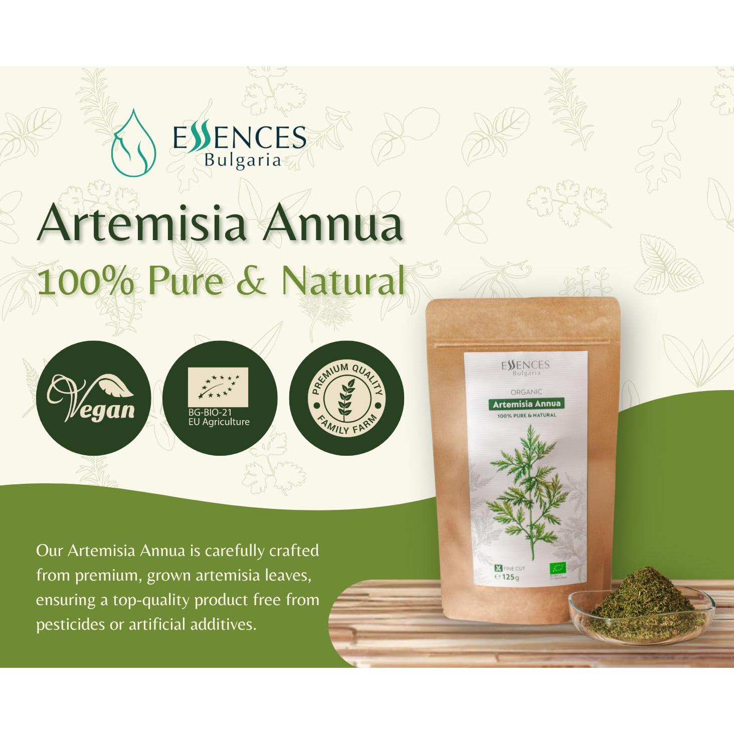 Esencias Bulgaria Artemisa Dulce Orgánica 125g - Hojas y Flores Sueltas