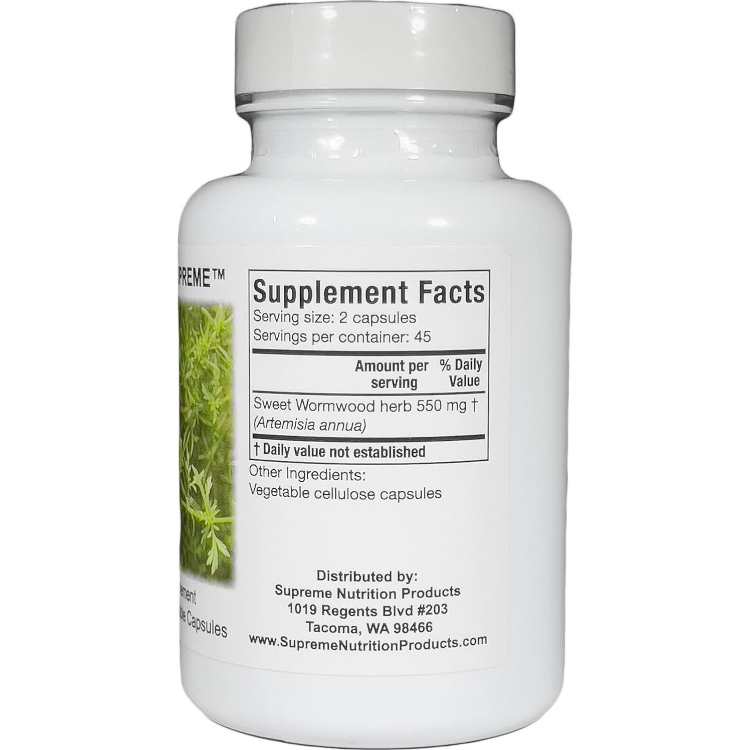Cápsulas Vegetarianas Artemisia Supreme 90 Unidades - Supreme Nutrition