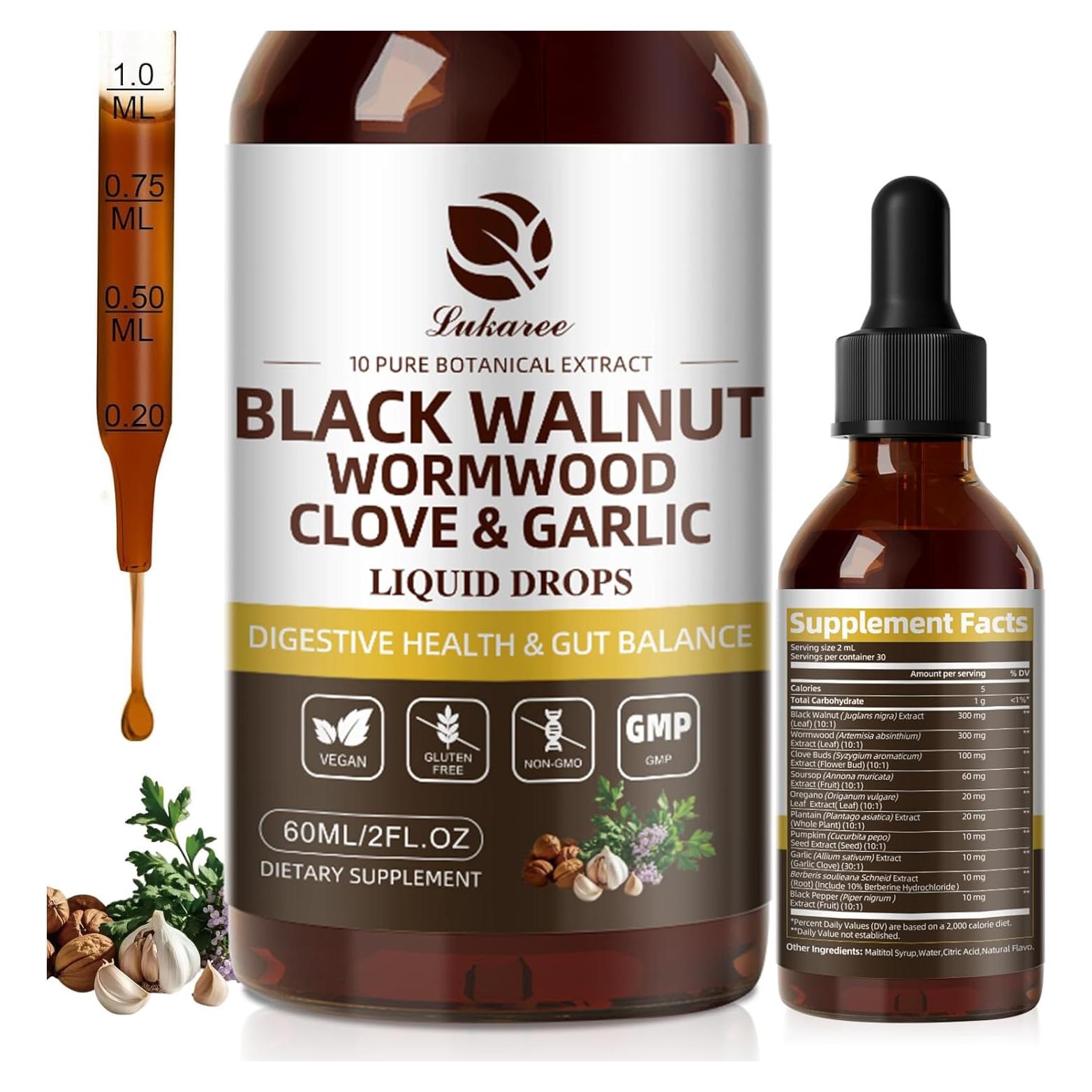 Tintura Digestiva Lukaree 60 mL - Ajenjo y Nuez Negra