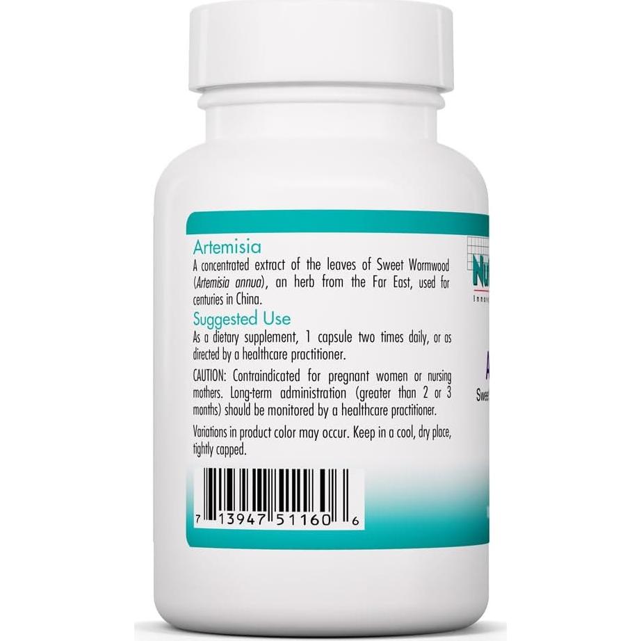 Suplemento de Ajenjo Dulce Orgánico Nutricology 500mg - 100 Cápsulas