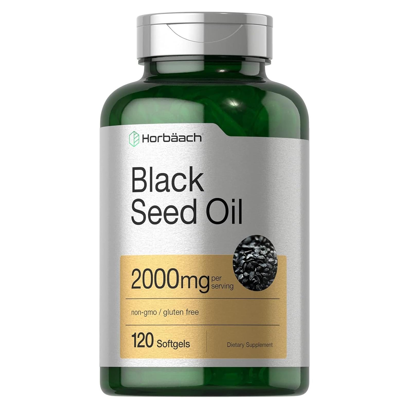 Cápsulas de aceite de semilla negra Horbaach 2000mg 120 unidades