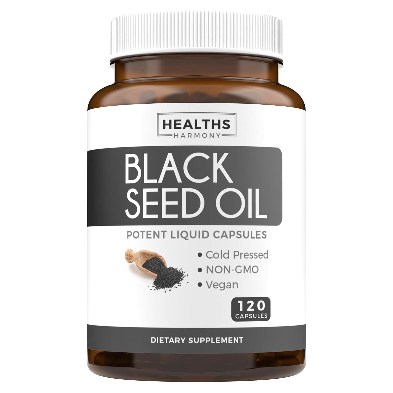 Aceite de Semilla Negra Healths Harmony 120 Cápsulas 500mg