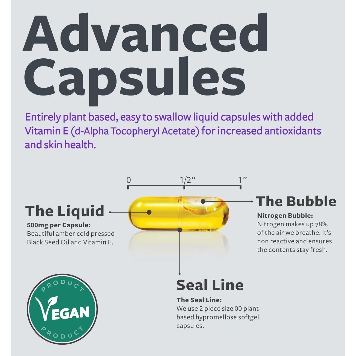 Aceite de Semilla Negra Healths Harmony 120 Cápsulas 500mg