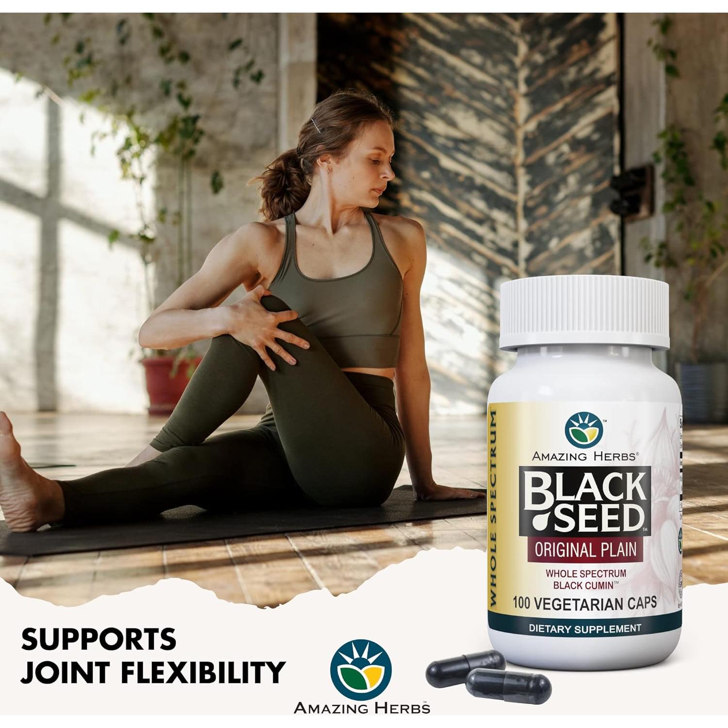 Cápsulas Vegetarianas Semilla Negra Hierbas Asombrosas 100 Contenido 475mg