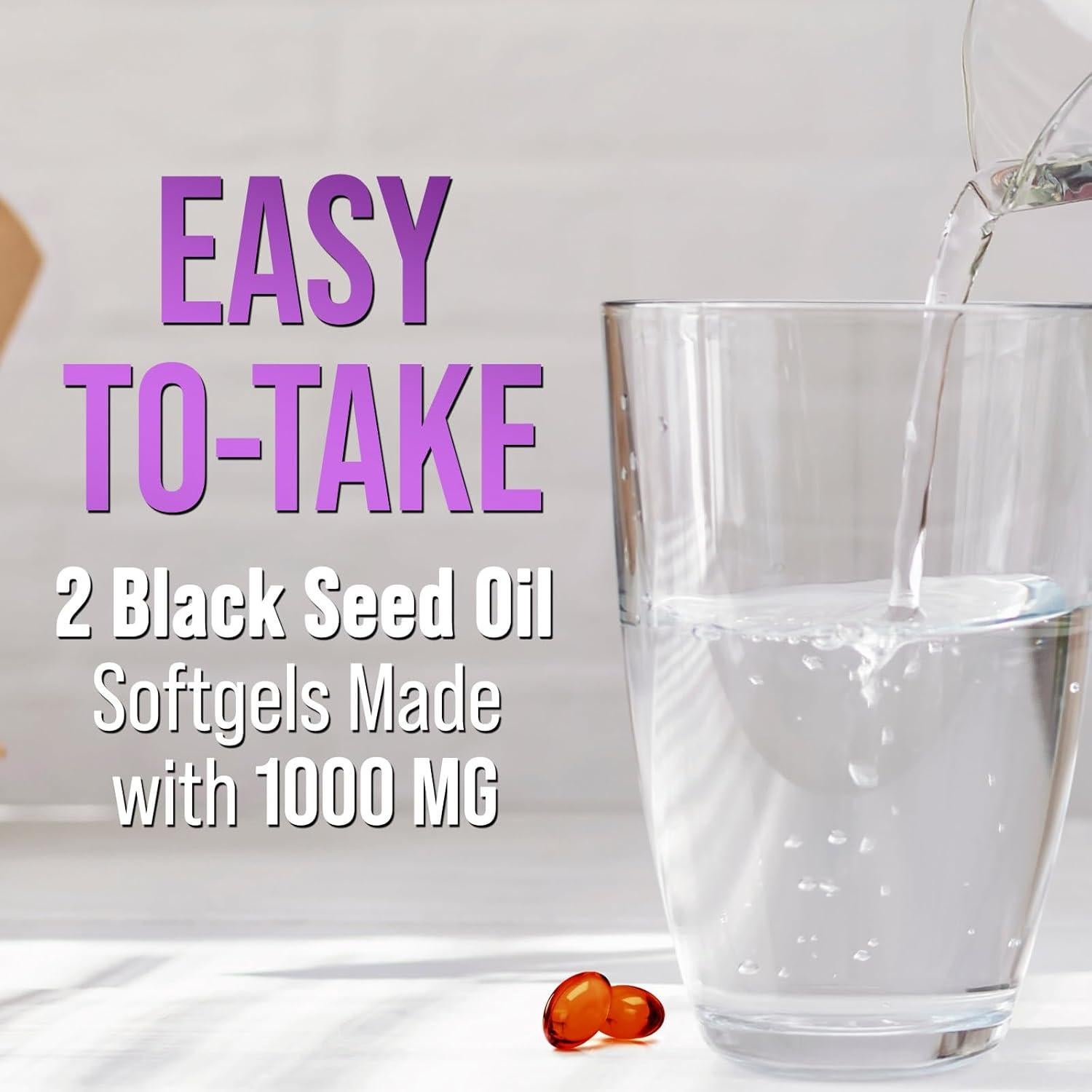 Cápsulas de Aceite de Semilla Negra 1000mg Nature's Strength - 60 Gelatinas Blandas Veganas