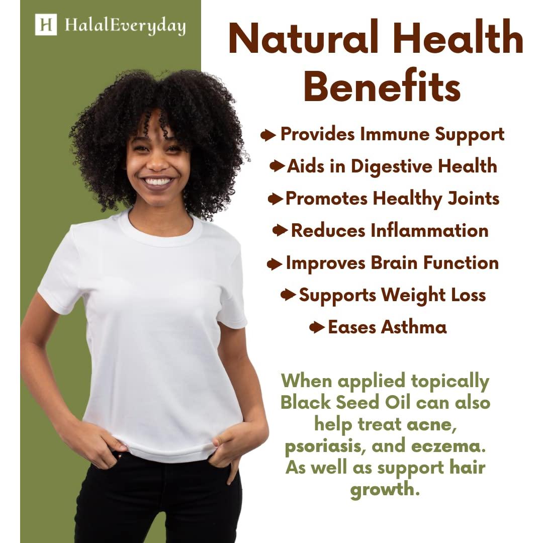 Aceite de Semilla Negra Orgánico HalalEveryDay 30ml 3X Potencia