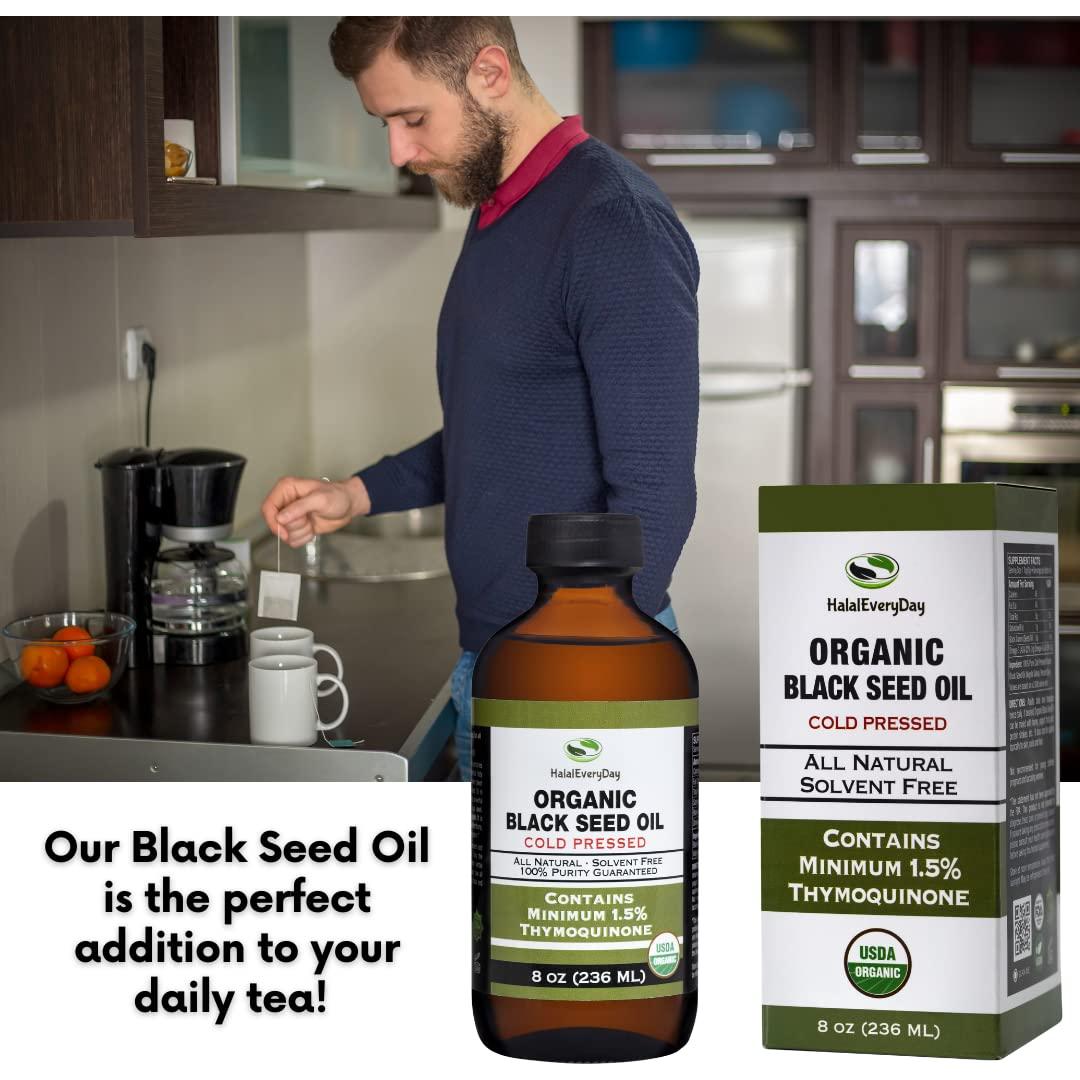 Aceite de Semilla Negra Orgánico HalalEveryDay 30ml 3X Potencia