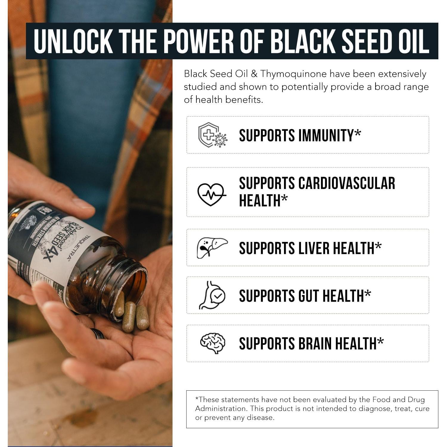 Cápsulas de Aceite de Semilla Negra TQ-Advanced 4X 25mg - 60 Unidades