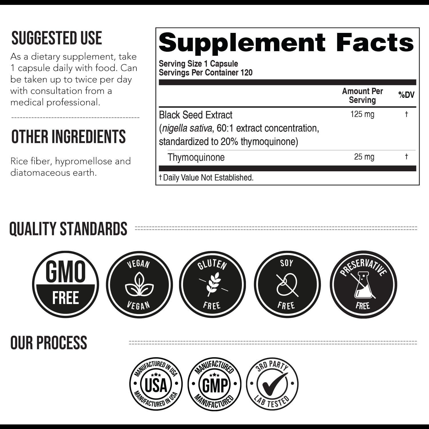 Cápsulas de Aceite de Semilla Negra TQ-Advanced 4X 25mg - 60 Unidades