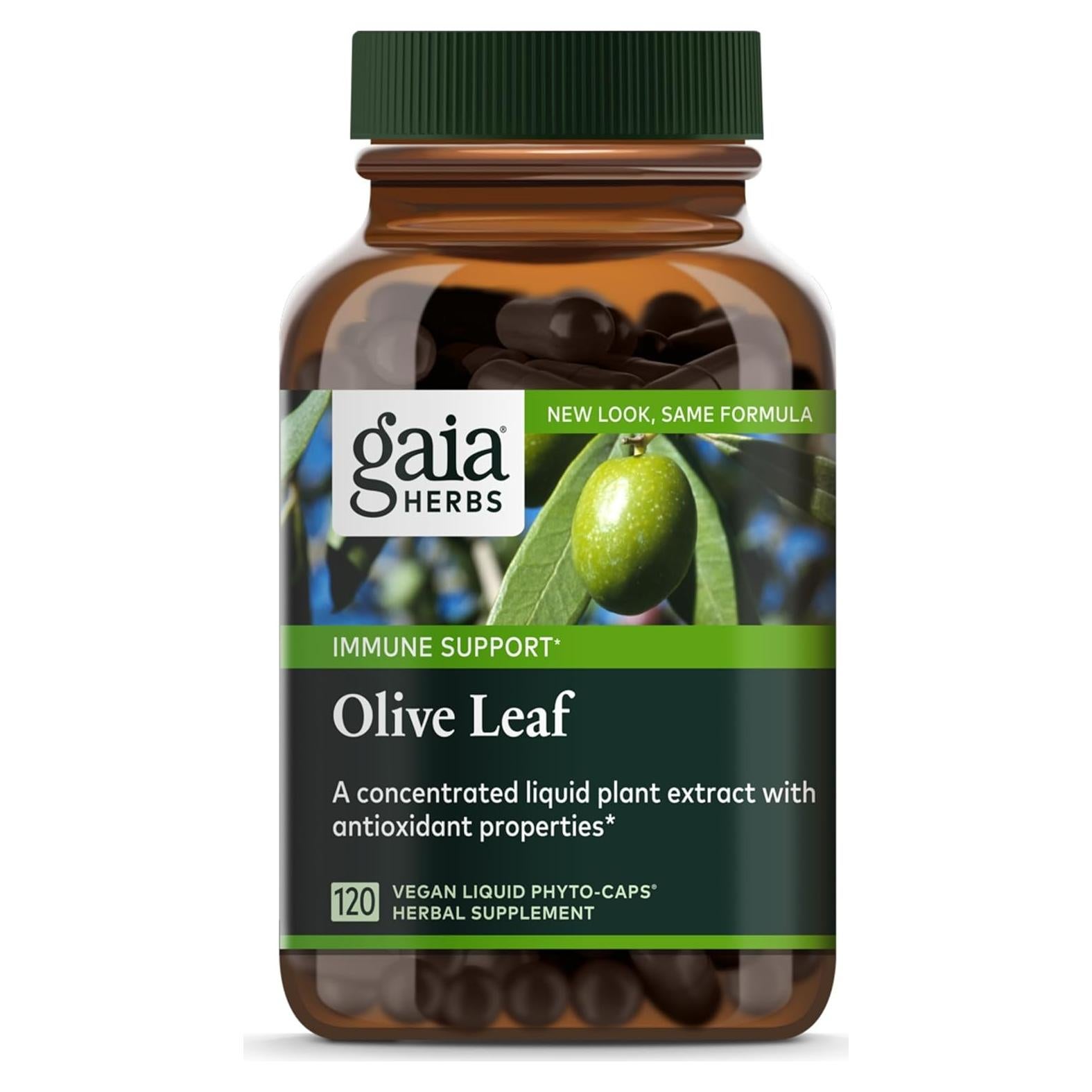 Suplemento Inmunológico Gaia Herbs - Hoja de Olivo 120 Cápsulas