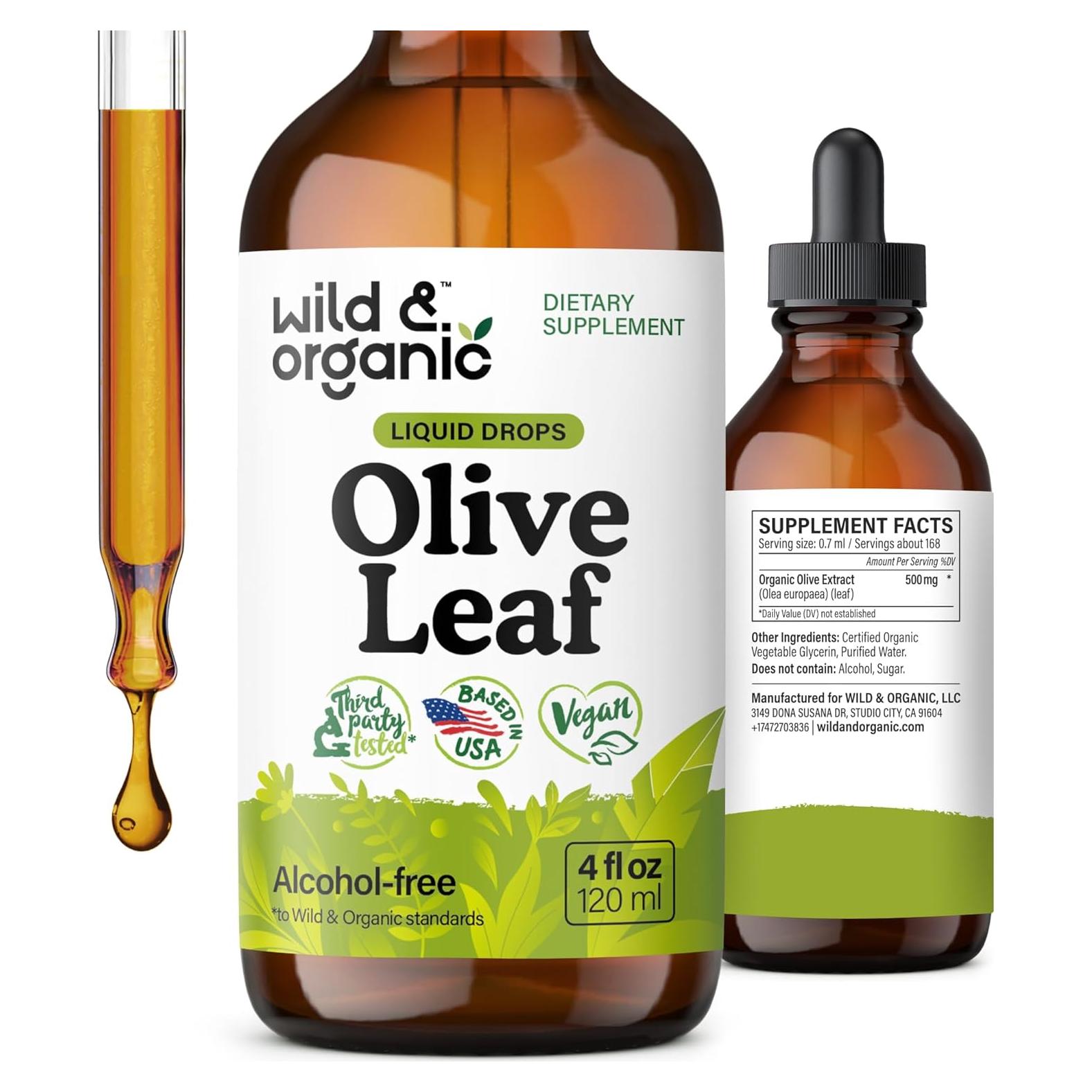 Extracto Líquido de Hoja de Olivo Silvestre 118 ml - Suplemento Vegano